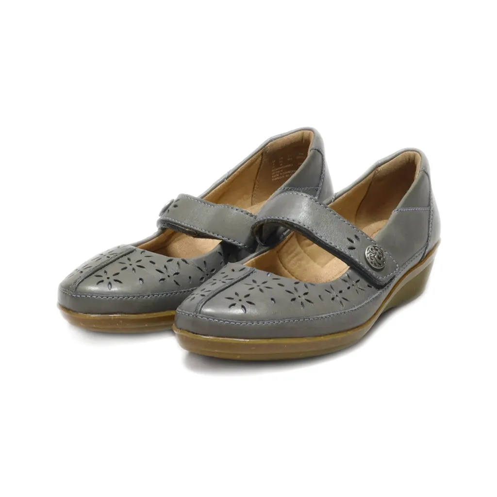 Clarks Ballerinas Leather Grey Colour For Women