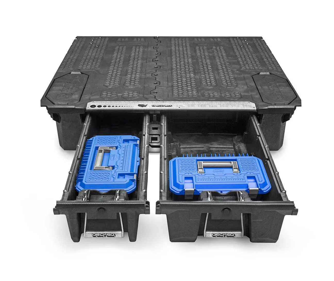 Decked CrossBox Blue | Dimensions 17.5" x 10.75" x 7.75" | Weight Capacity 40 lbs