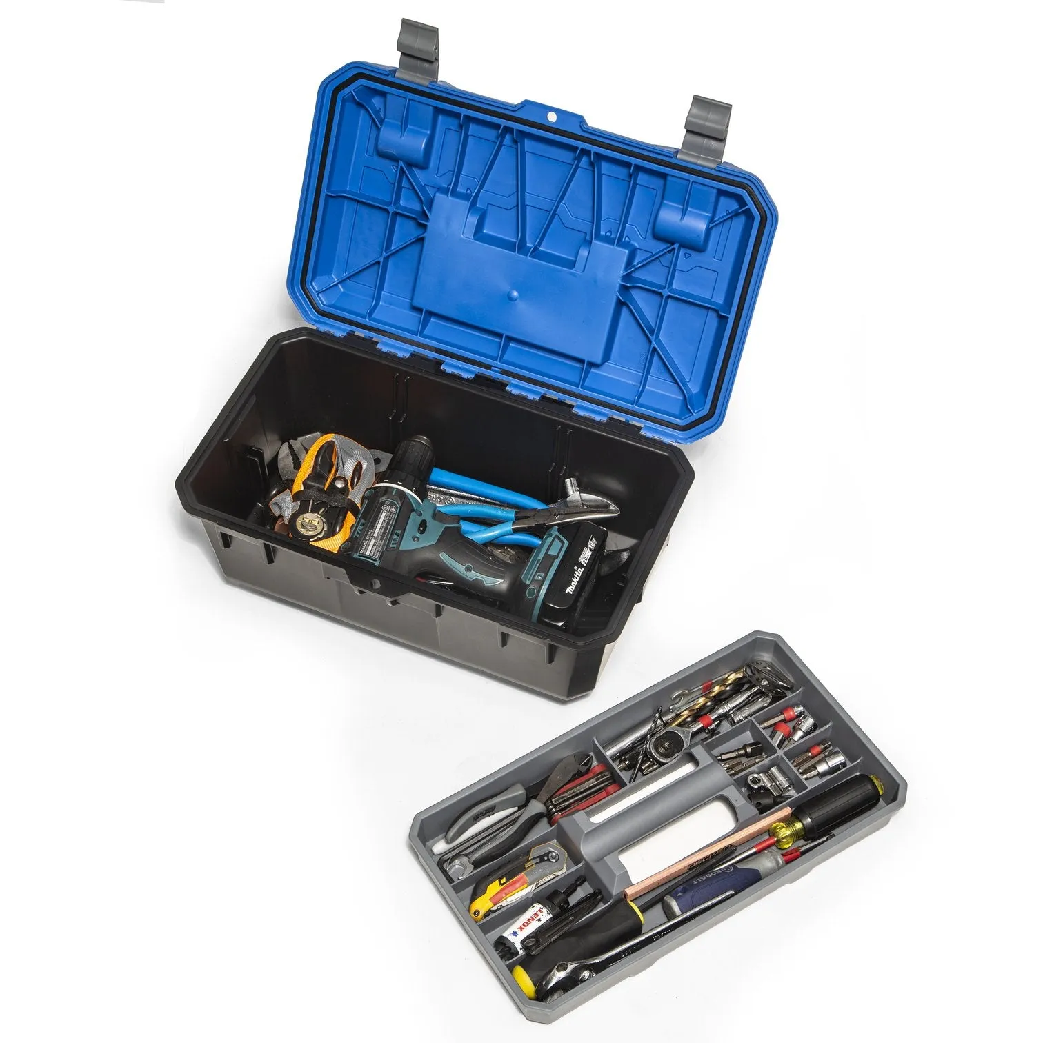 Decked CrossBox Blue | Dimensions 17.5" x 10.75" x 7.75" | Weight Capacity 40 lbs