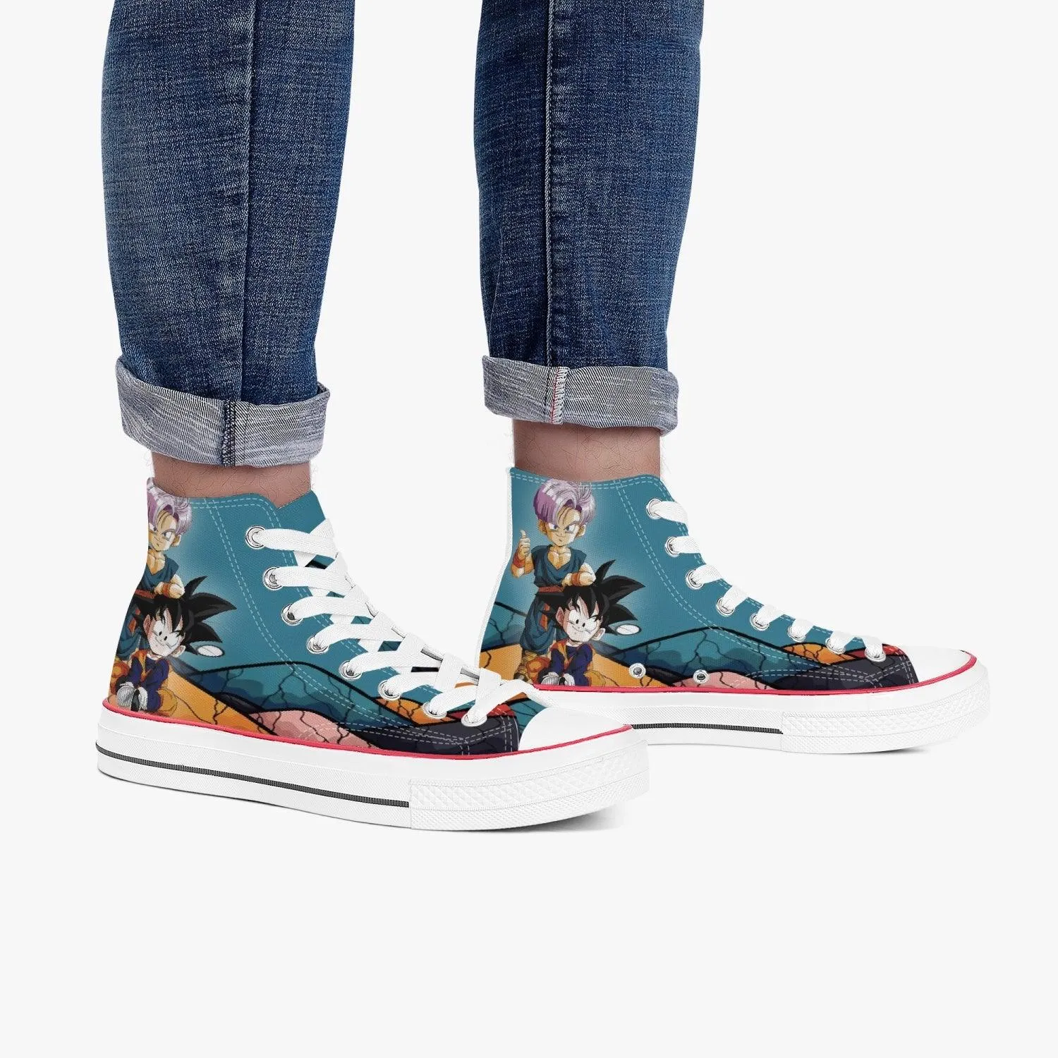 Dragon Ball Z Trunks and Goten A-Star High White Anime Shoes