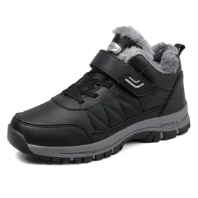 GRW Ortho Men Winter Shoes Leather Waterproof Plush Anti Slip Ankle Boots