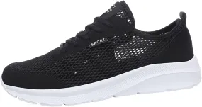 Mens Running Shoes Slip-on Walking Tennis Sneakers Lightweight Breathable Casual Soft Sole Mesh Workout Sports Shoes