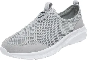 Mens Running Shoes Slip-on Walking Tennis Sneakers Lightweight Breathable Casual Soft Sole Mesh Workout Sports Shoes