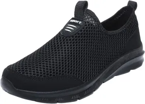 Mens Running Shoes Slip-on Walking Tennis Sneakers Lightweight Breathable Casual Soft Sole Mesh Workout Sports Shoes