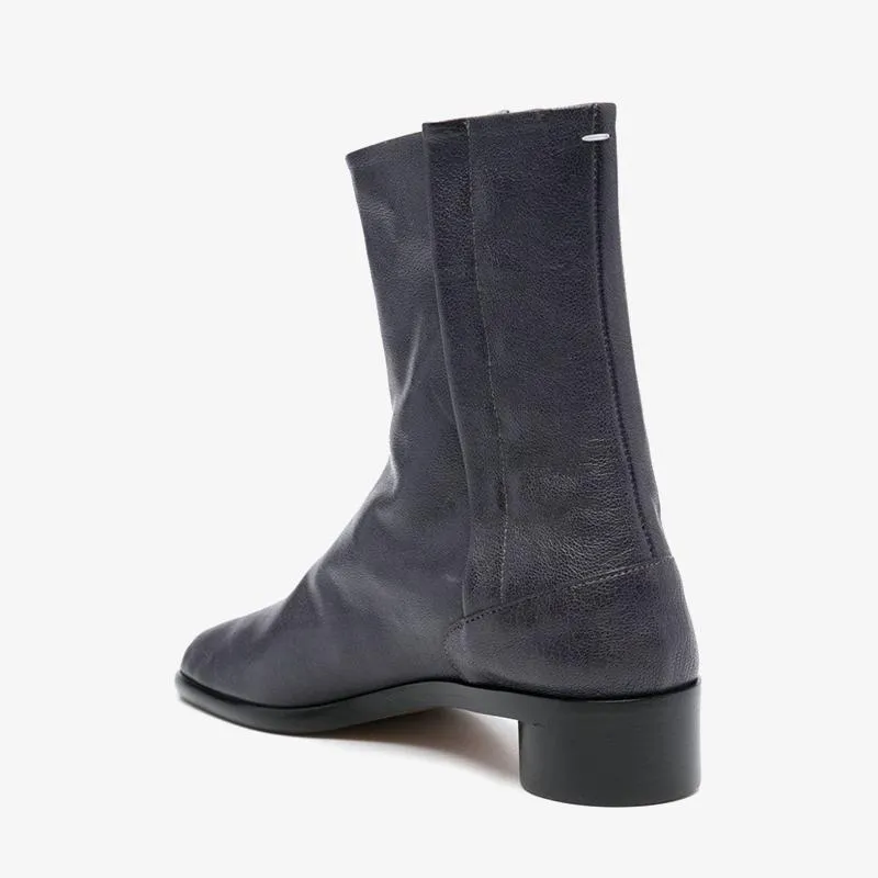 Midnight Leather Ankle Boots