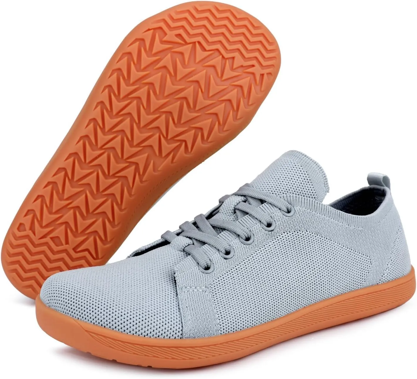 Orthopedic Shoes for Men Zero Drop Wide Toe Box Minimalist Barefoot Shoes Arch Support Lace Up Diabetes Foam Sneakers Casual Lightweight Breathable Fashion Slip on Walking Running Sneakers