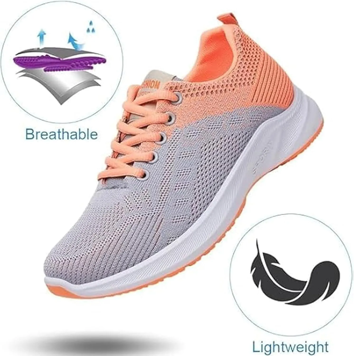 Orthopedic Shoes for Women Running Walkingshoes Comfort Orthowear Wide Toe Box Tennis Shoes Lightweight Slip On Zapatos Ortopédicos para Mujer