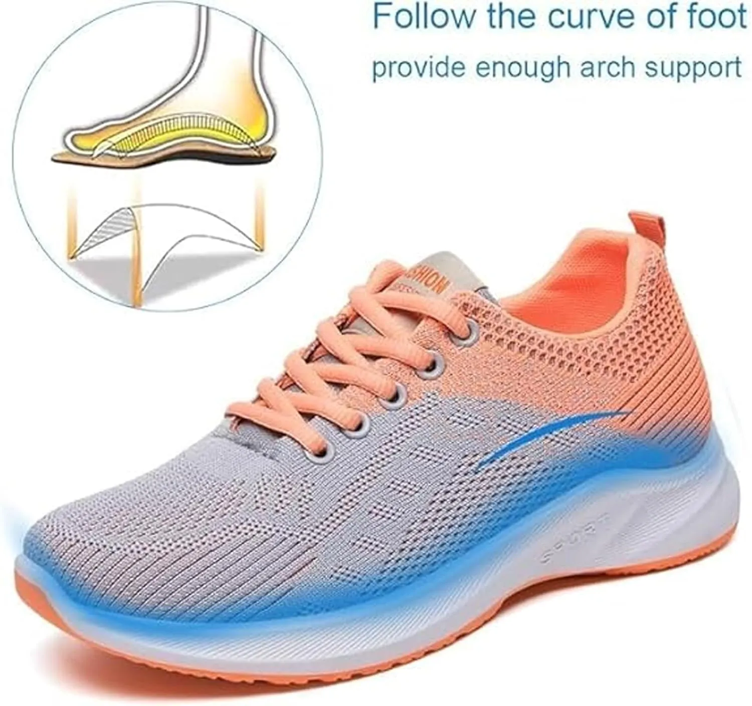 Orthopedic Shoes for Women Running Walkingshoes Comfort Orthowear Wide Toe Box Tennis Shoes Lightweight Slip On Zapatos Ortopédicos para Mujer
