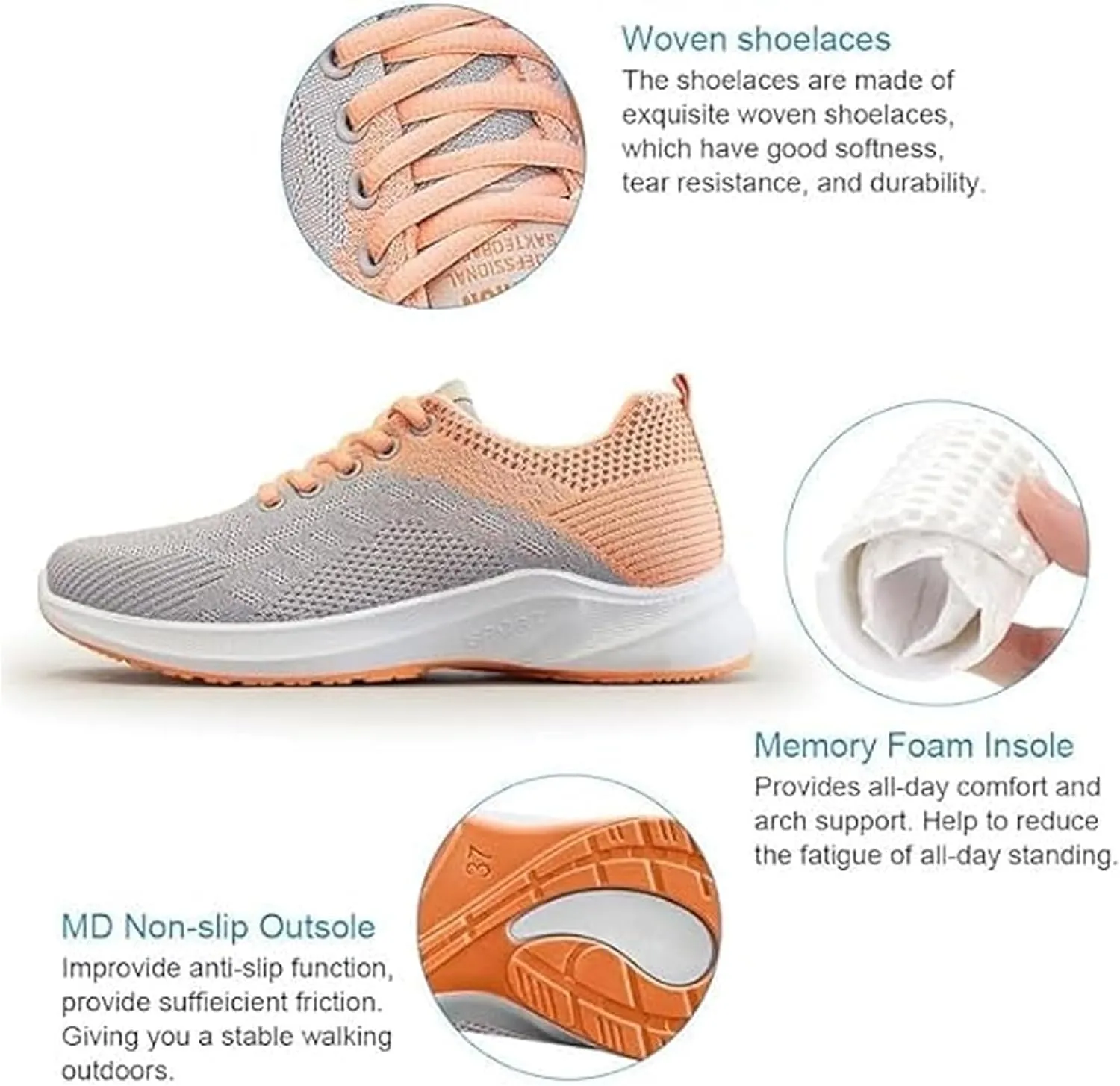 Orthopedic Shoes for Women Running Walkingshoes Comfort Orthowear Wide Toe Box Tennis Shoes Lightweight Slip On Zapatos Ortopédicos para Mujer