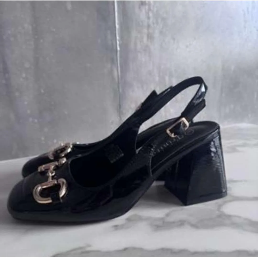 Square Toe Chunky Heel Shoes