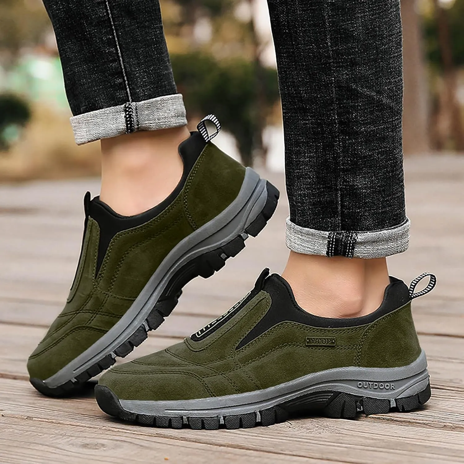 Waterproof Shoes for Men Breathable Trekking Trails Shoes Non-Slip Hiking Shoes Lightweight Casual Walking Shoes